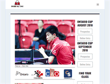 Tablet Screenshot of ontariotabletennis.com